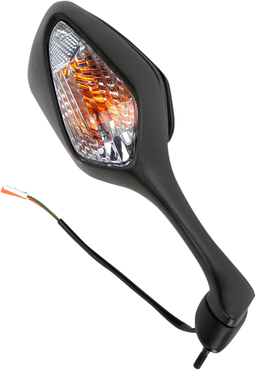 EMGO - 2035261 - Mirror - Side View W/Integrated Lighting - Polygon - Black - Right image 3 of 5