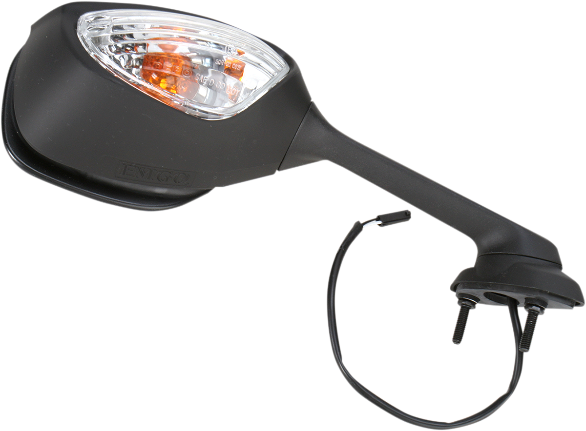 EMGO - 2055261 - Mirror - Side View W/Integrated Turn Signals - Oval - Black - Right image 2 of 4