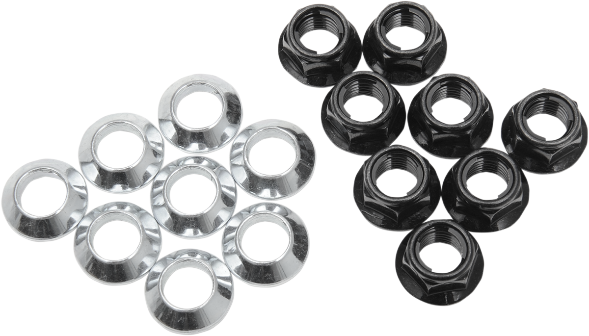 BOLT - 2005LUGB - Flange Lug Nut - Locking - Black - 8-Pack image 2 of 6