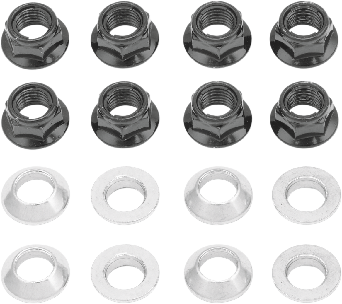 BOLT - 2005LUGS - Flange Lug Nut - Locking - Silver - 8-Pack image 1 of 4