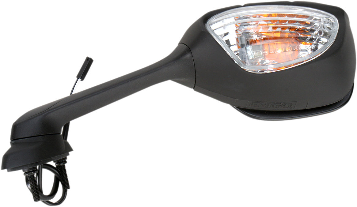 EMGO - 2055262 - Mirror - Side View W/Integrated Turn Signals - Oval - Black - Left image 3 of 5