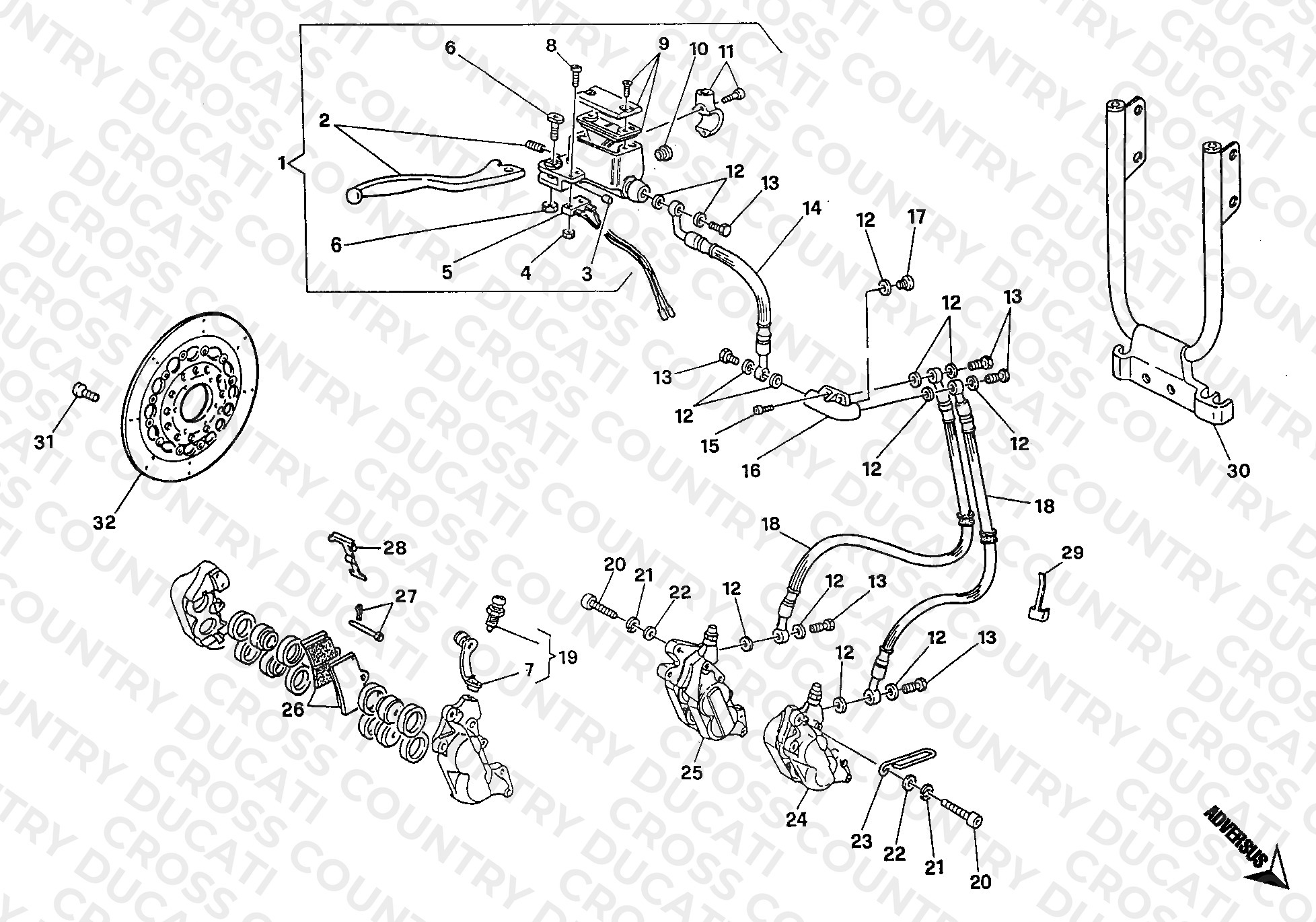 Front Brake System Double Disc