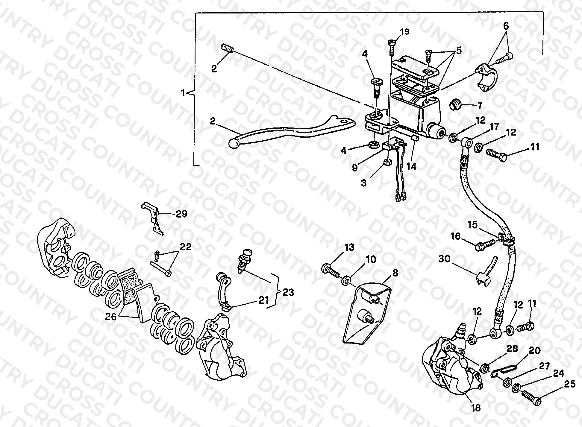 Front Brake System Single Disk