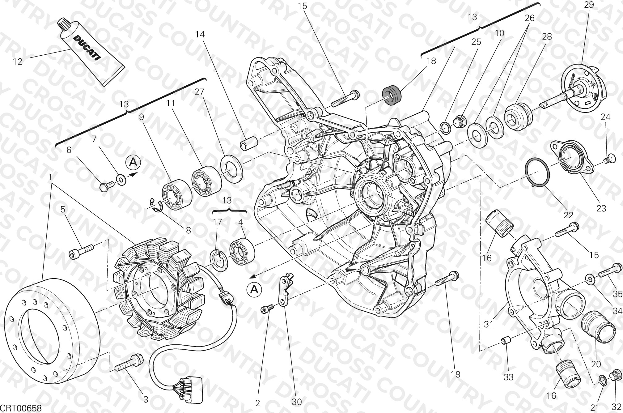 Water Pump-Altr-Side Crnkcse Cover
