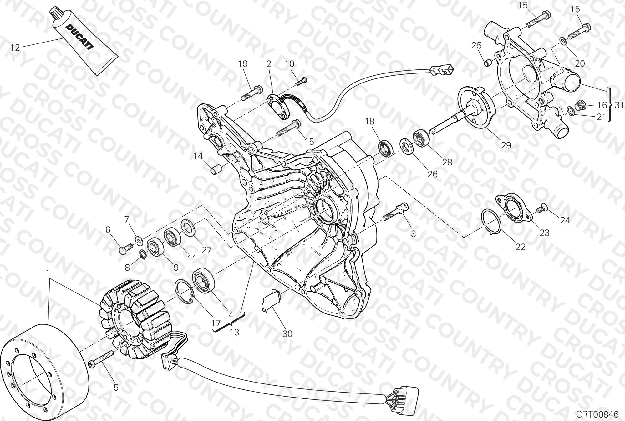 Water Pump-Altr-Side Crnkcse Cover