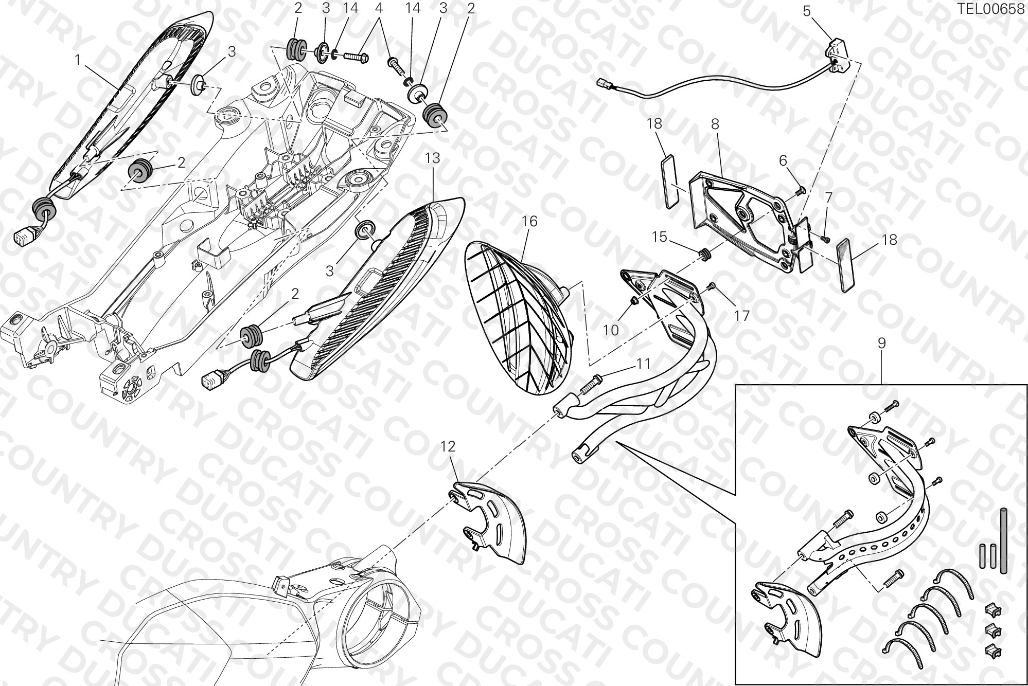 Number Plate Holder - Tail Light