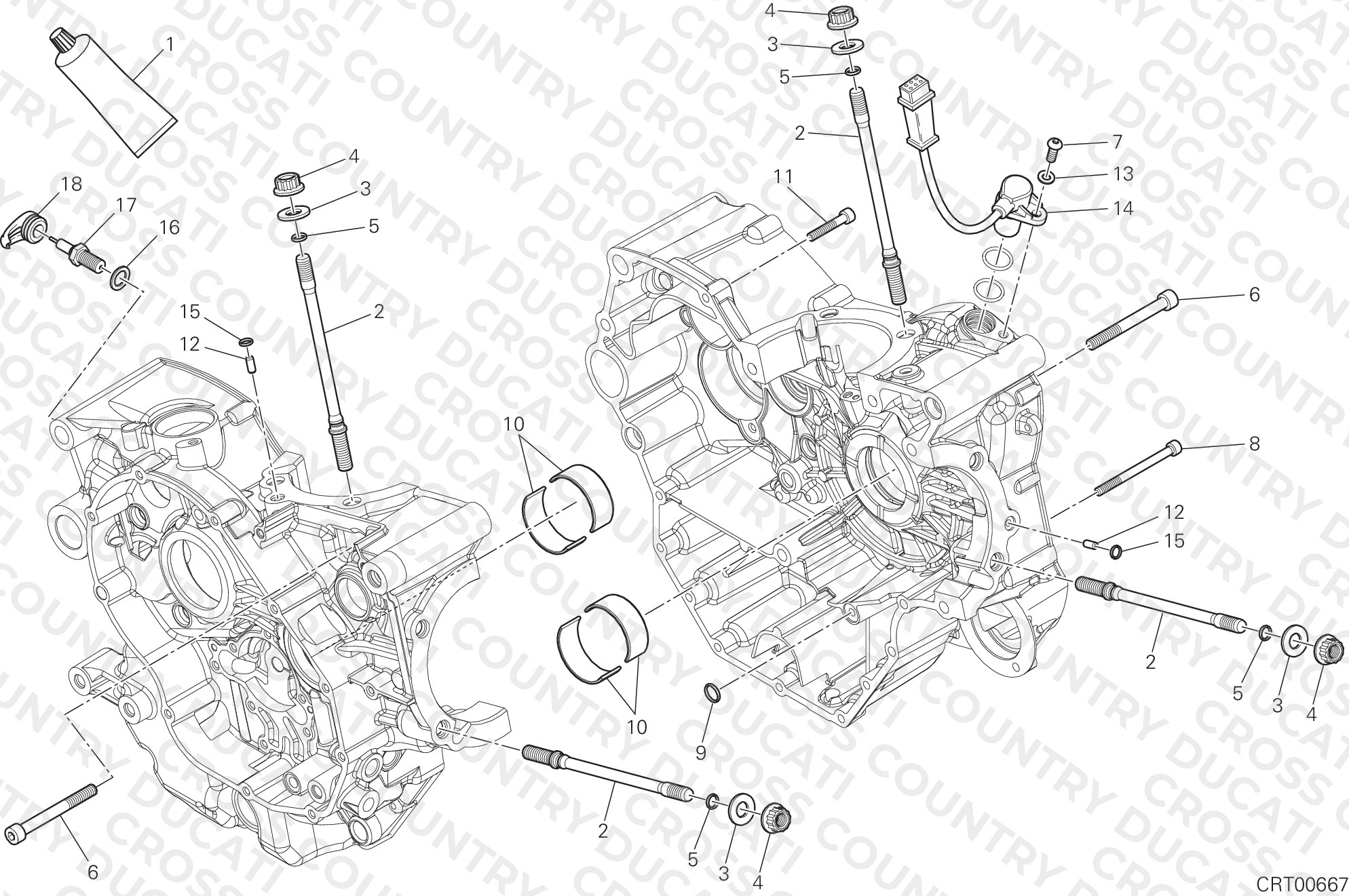 Half-Crankcases Pair