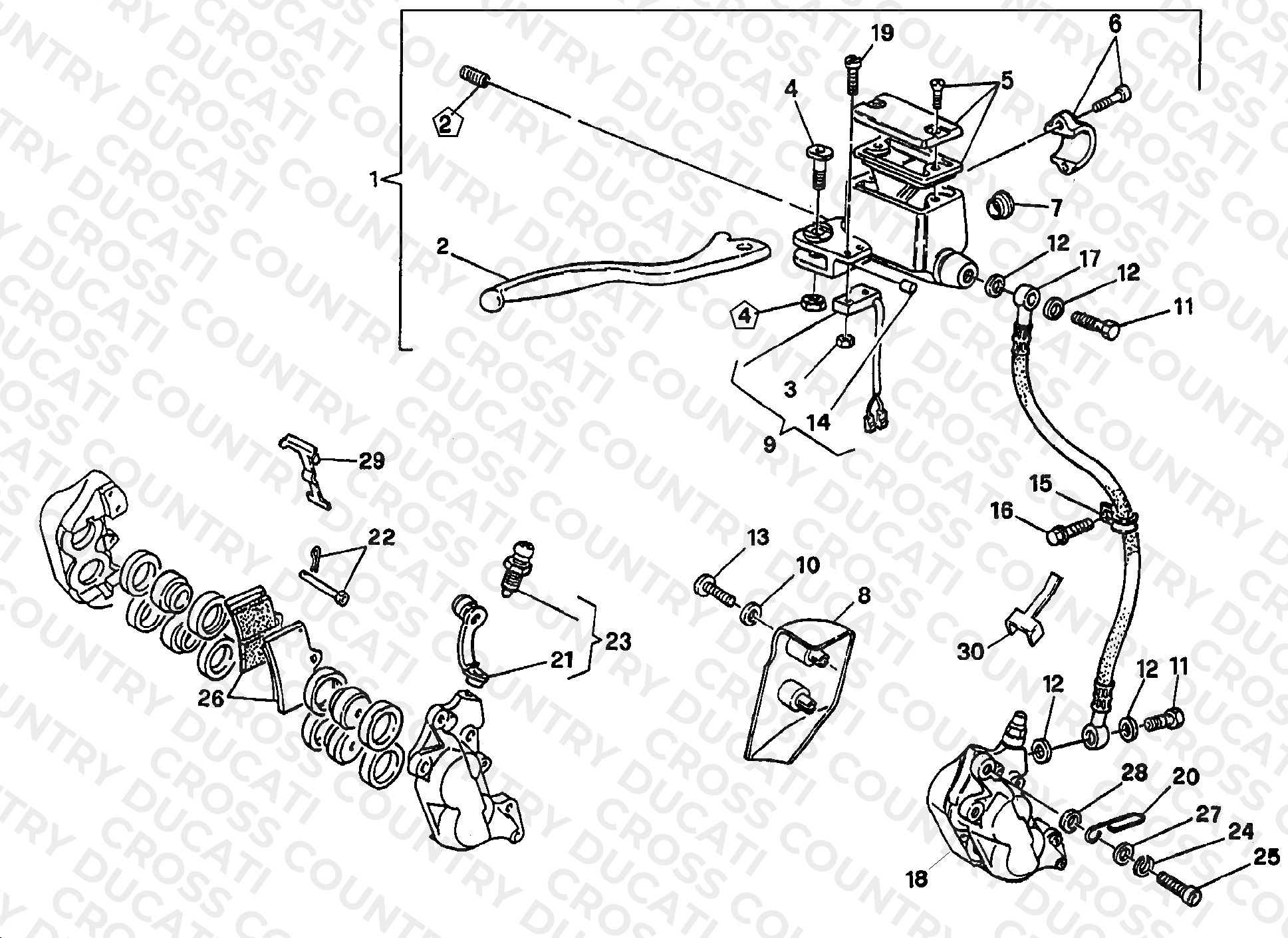 Front Brake System Single Disk