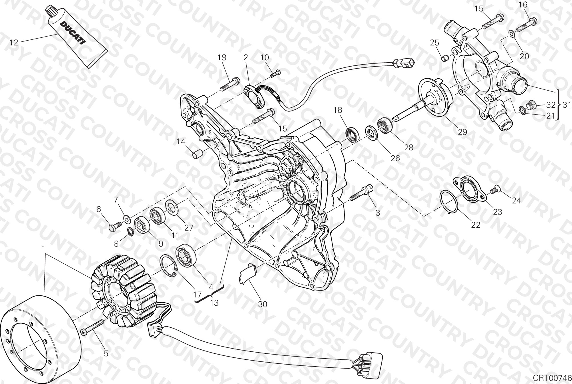 Water Pump-Altr-Side Crnkcse Cover