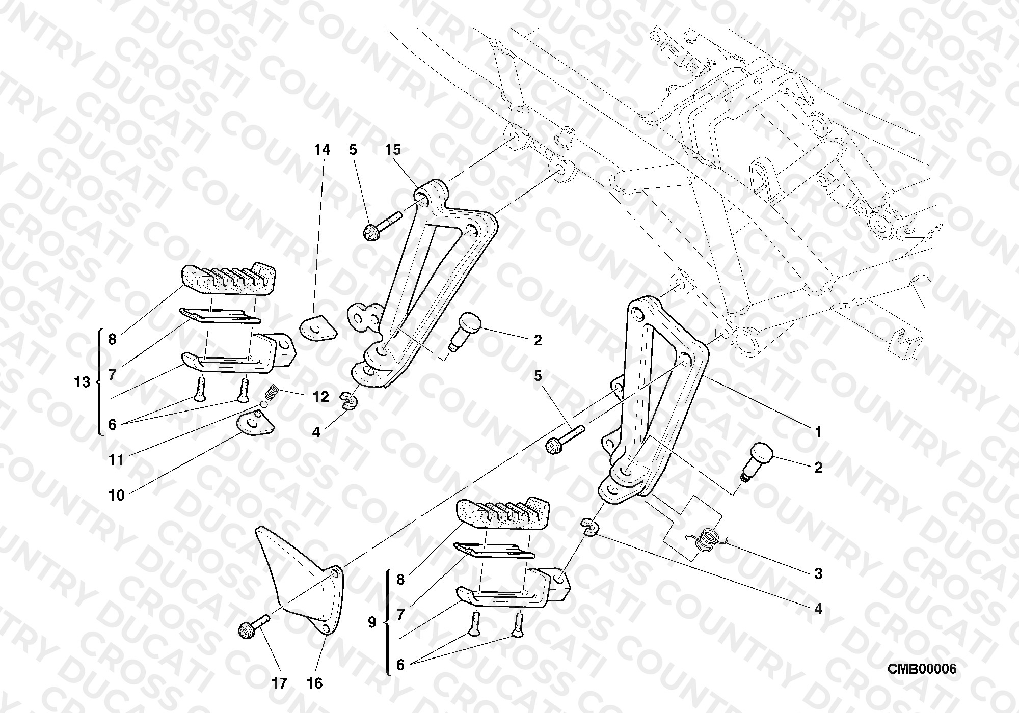 Footrests, Right