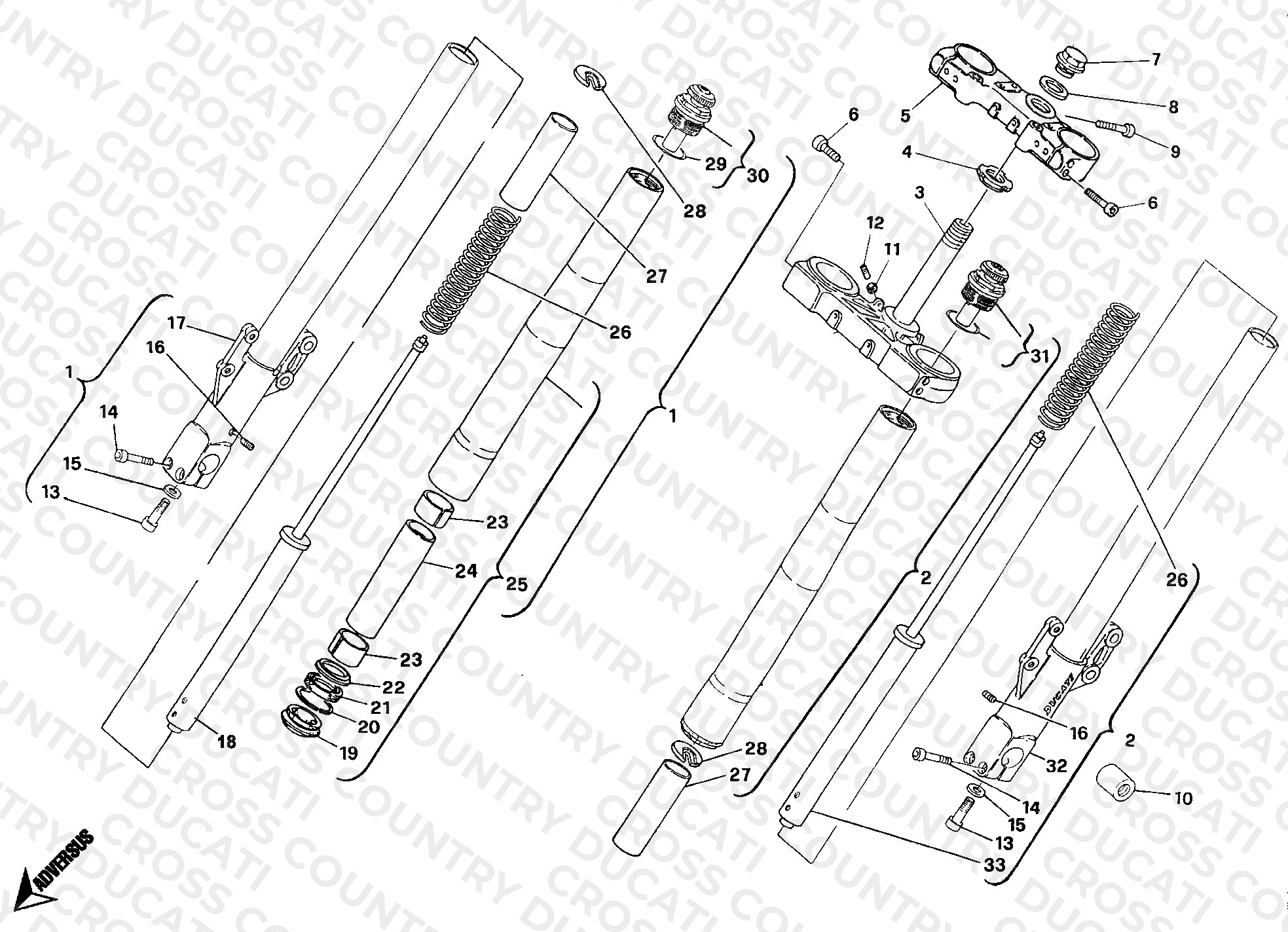 Front Fork Marzocchi Dm 009915>