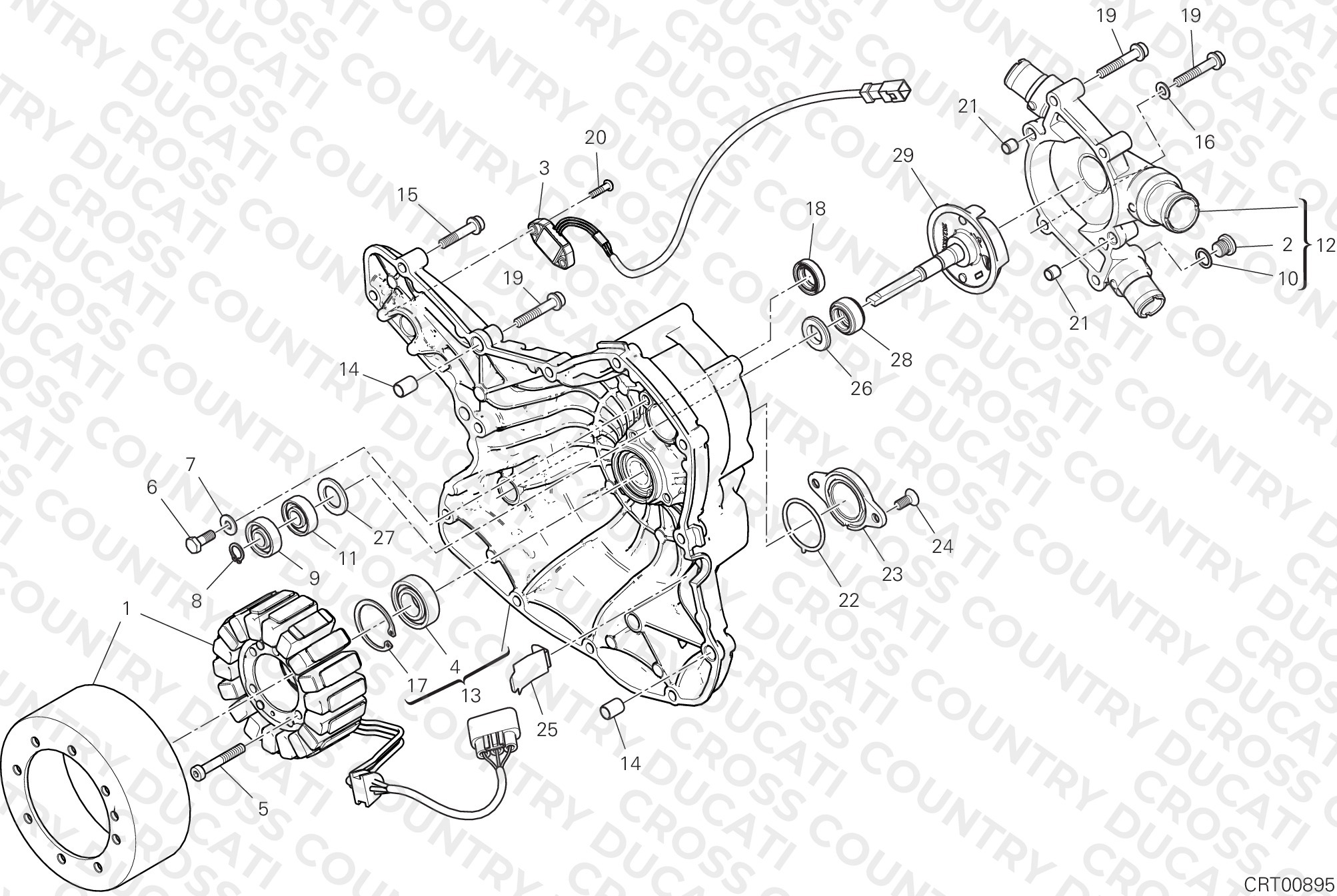 Water Pump-Altr-Side Crnkcse Cover