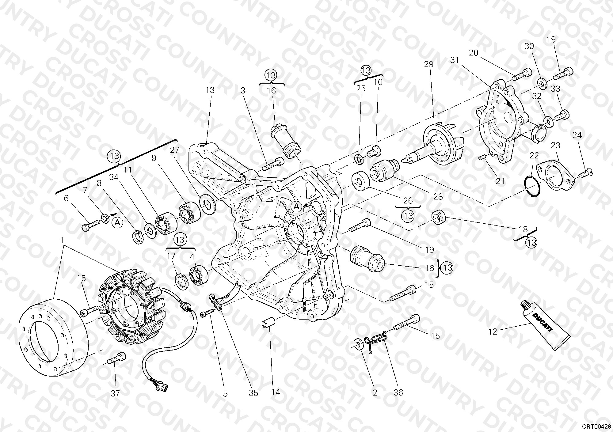 Generator Cover - Water Pump