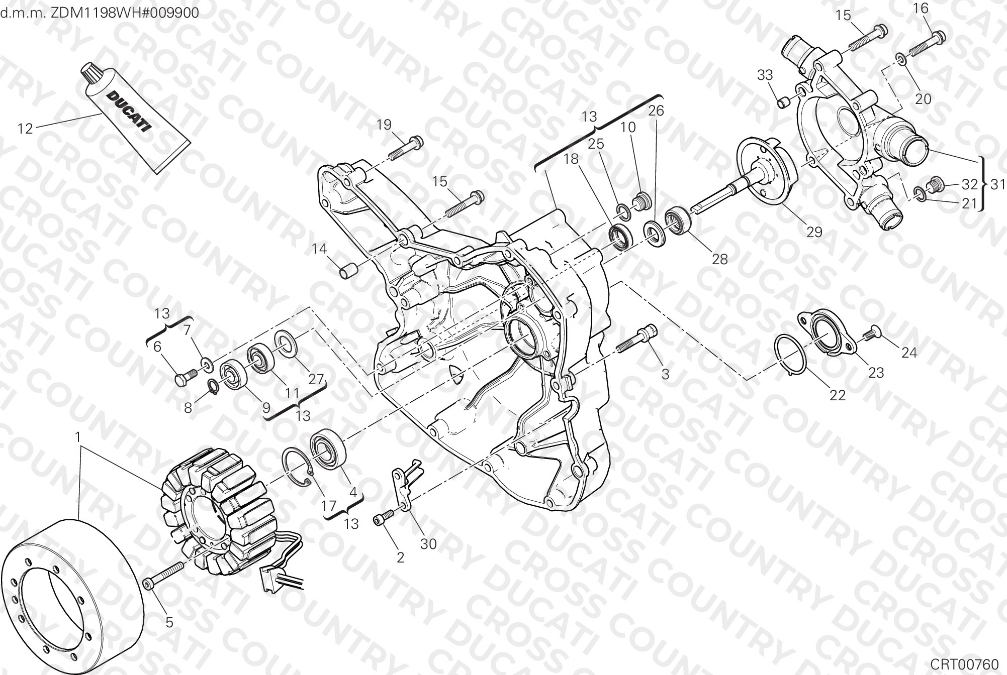 Water Pump-Altr-Side Crnkcse Cover