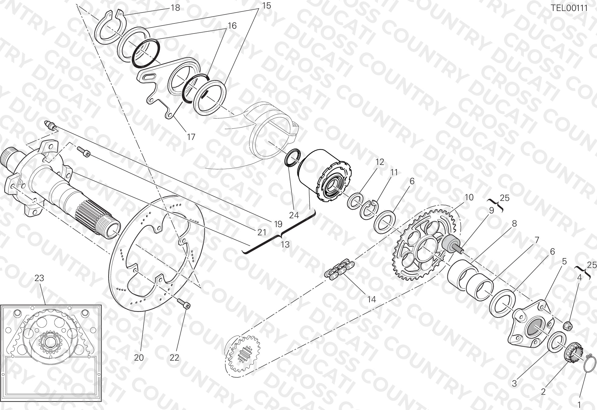 Hub, Rear Wheel