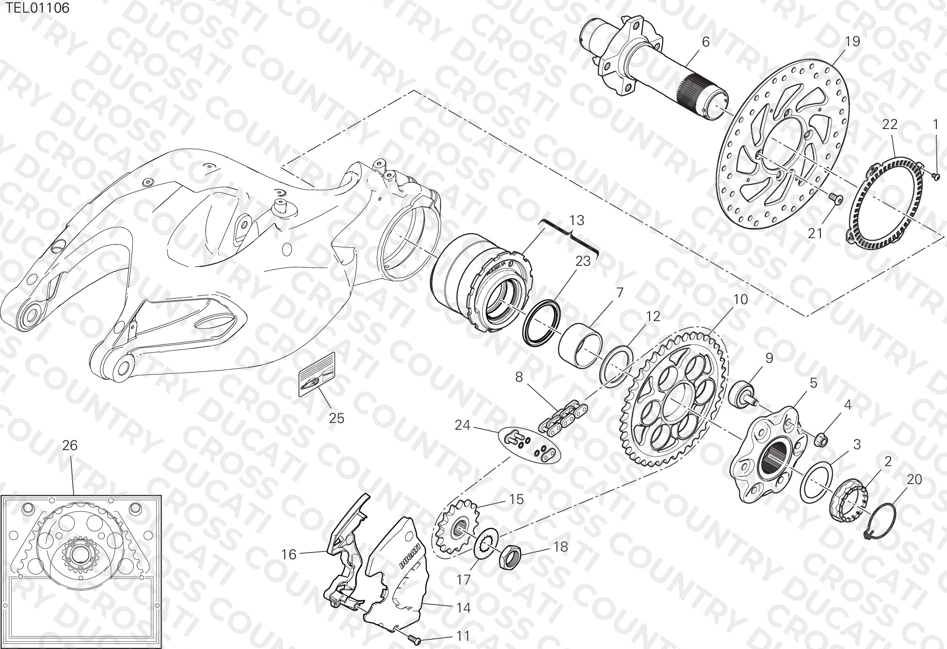 Hub, Rear Wheel