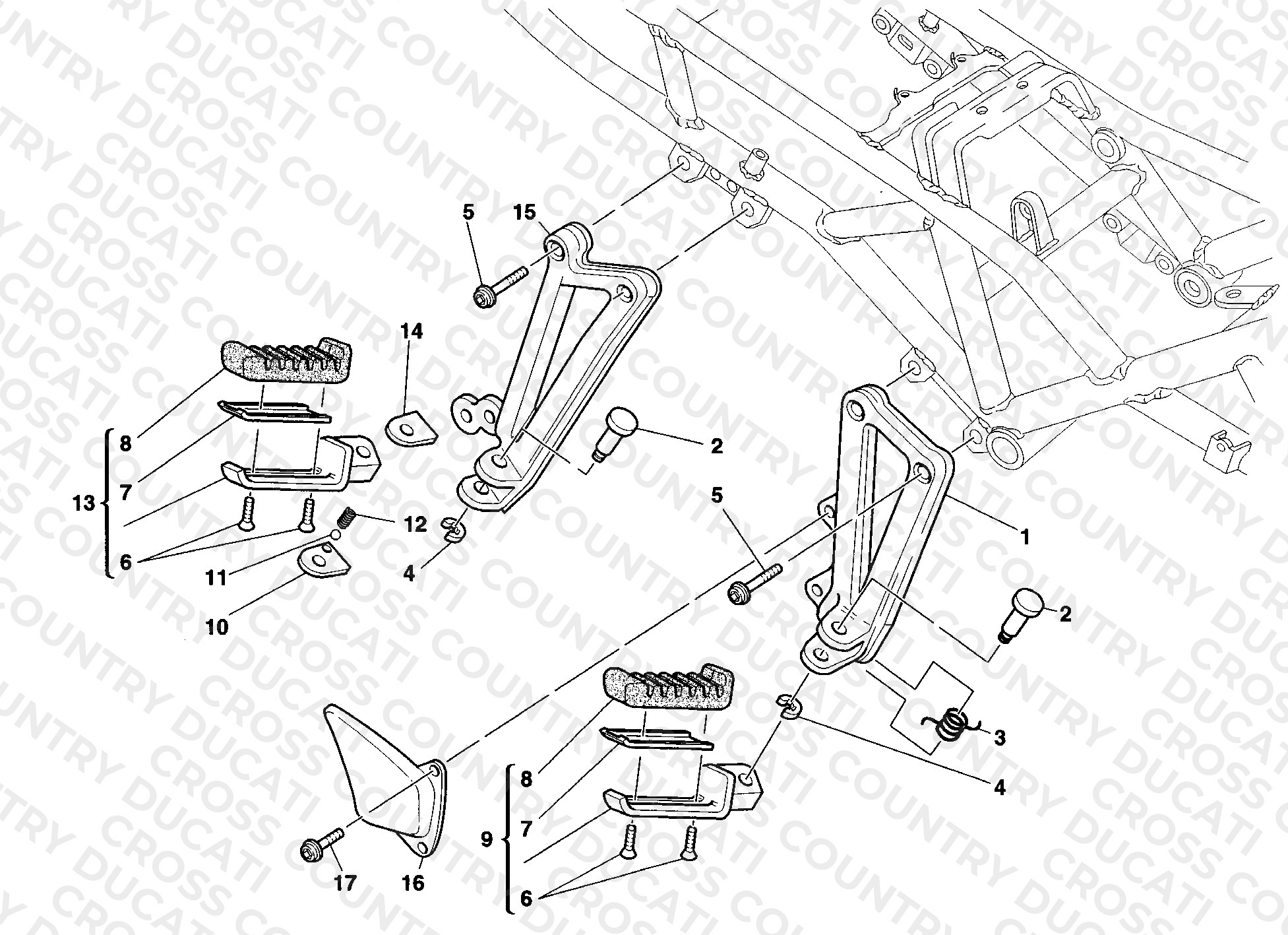 Footrests, Right
