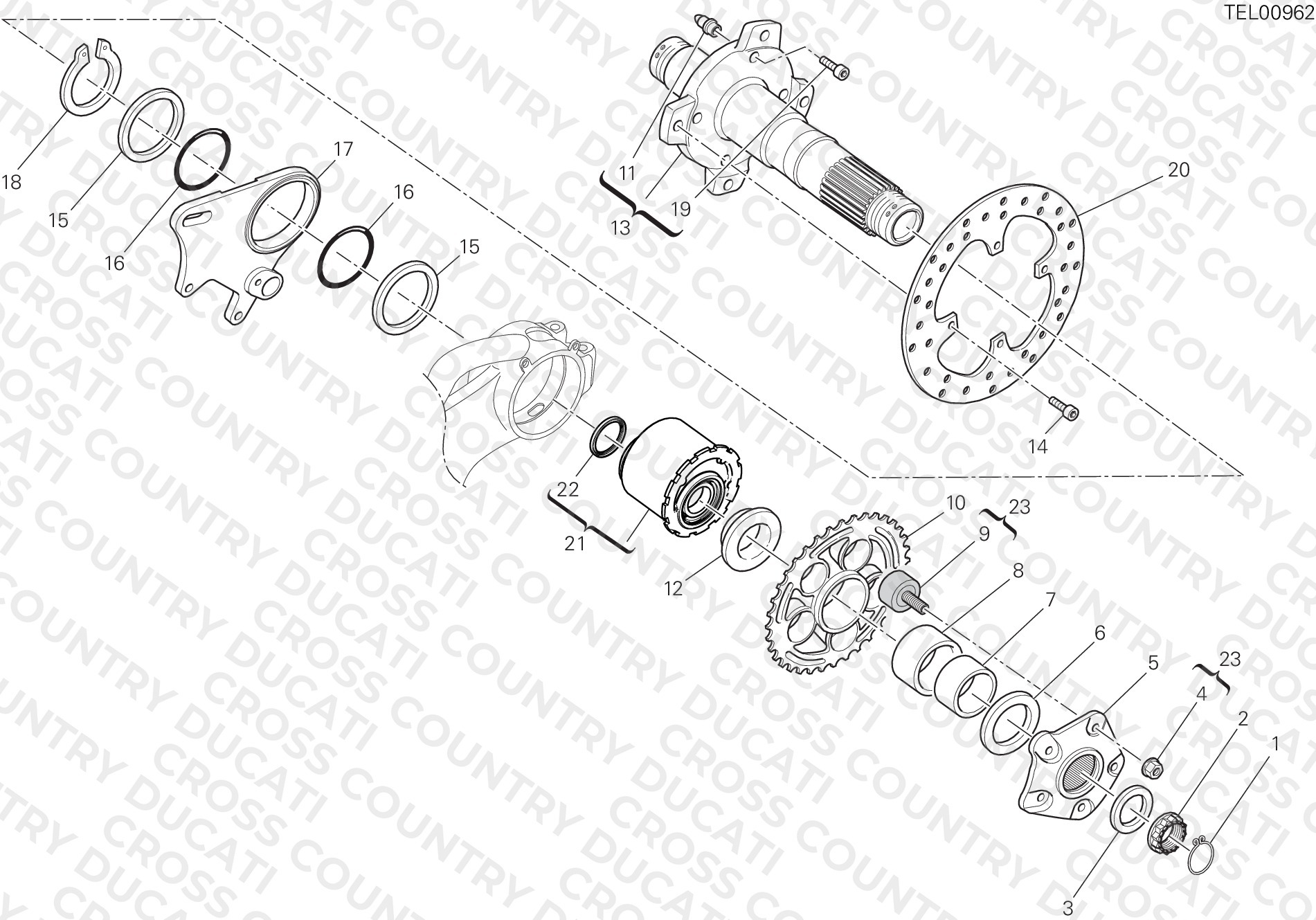 Hub, Rear Wheel