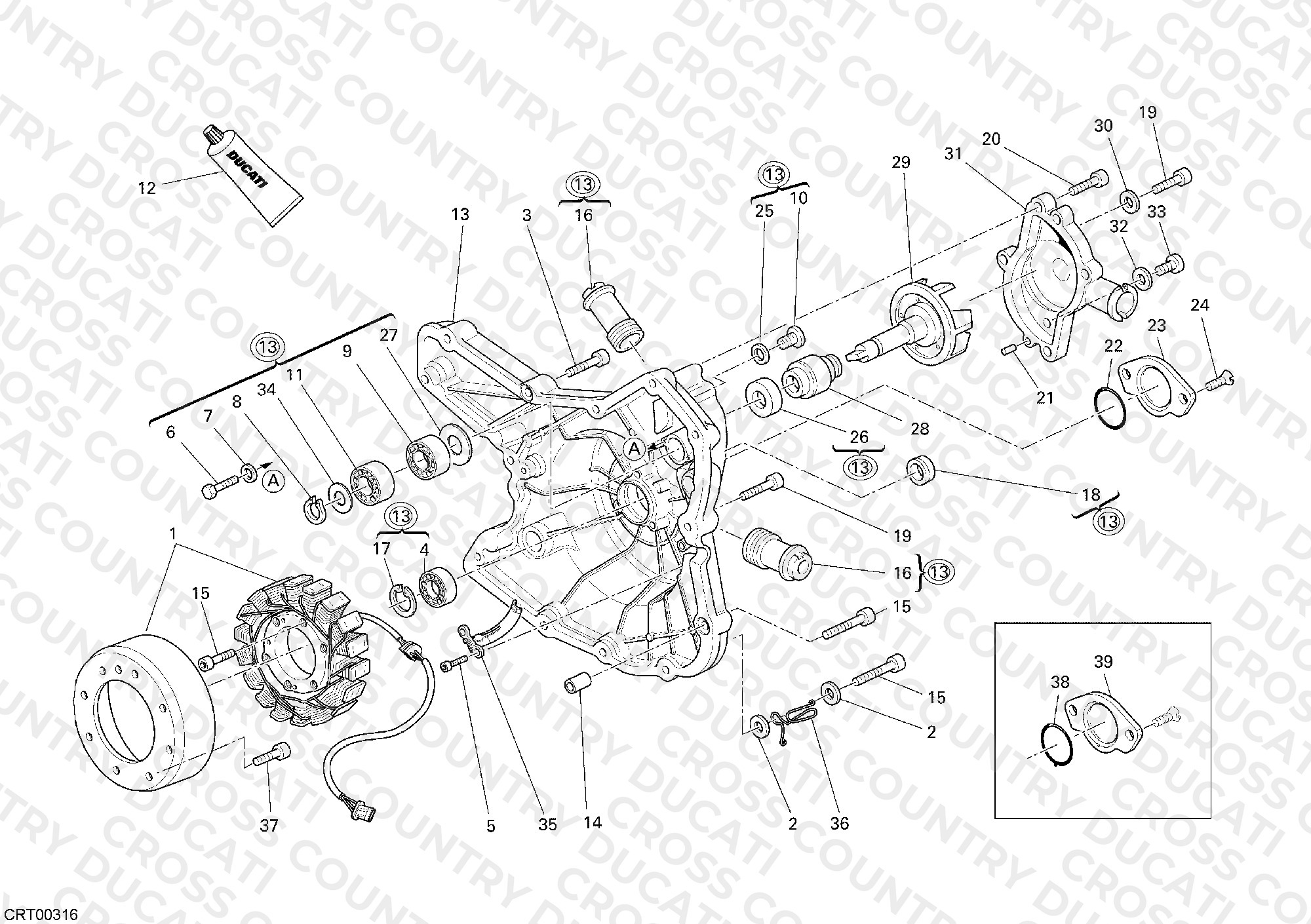 Generator Cover - Water Pump