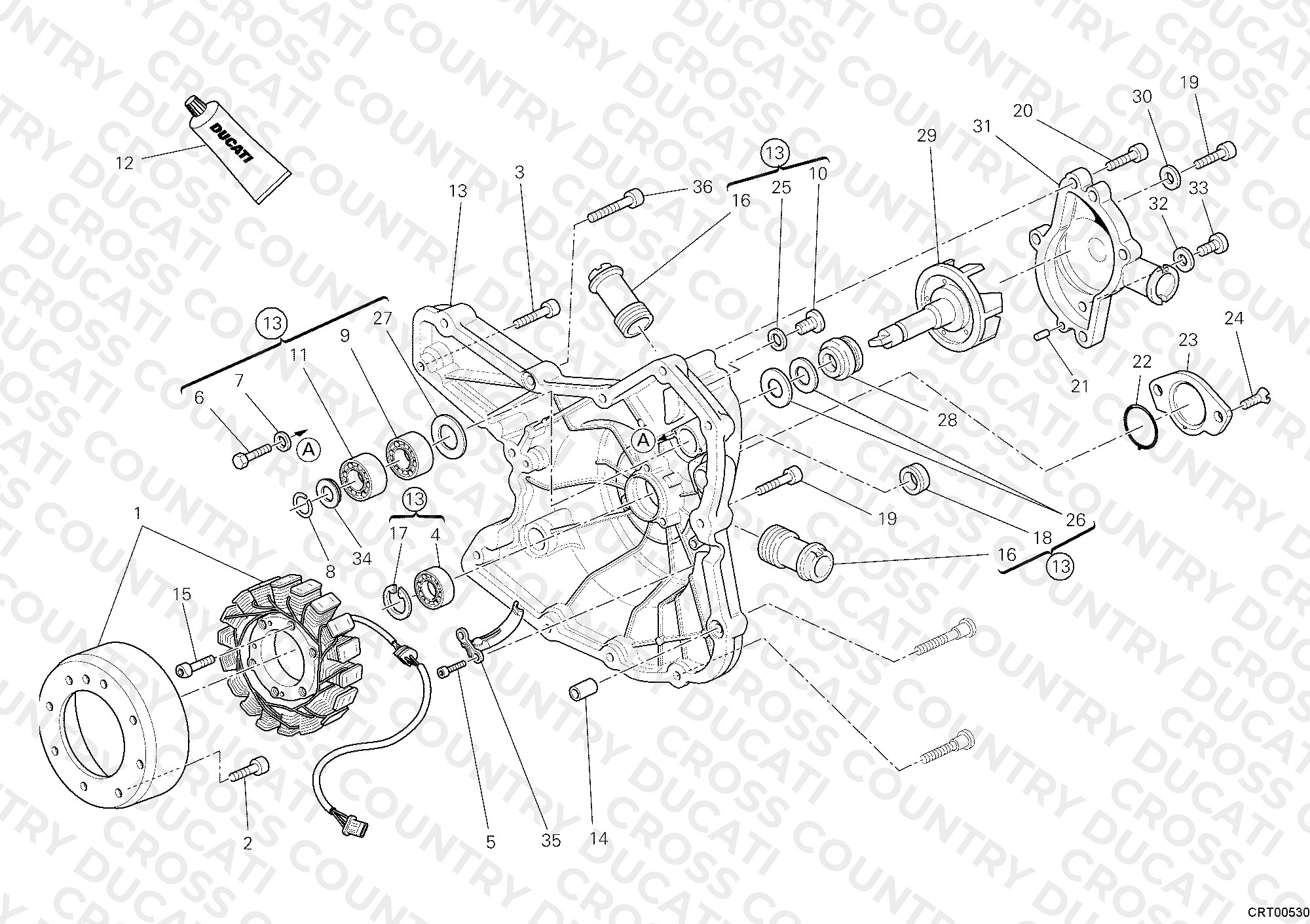 Generator Cover - Water Pump
