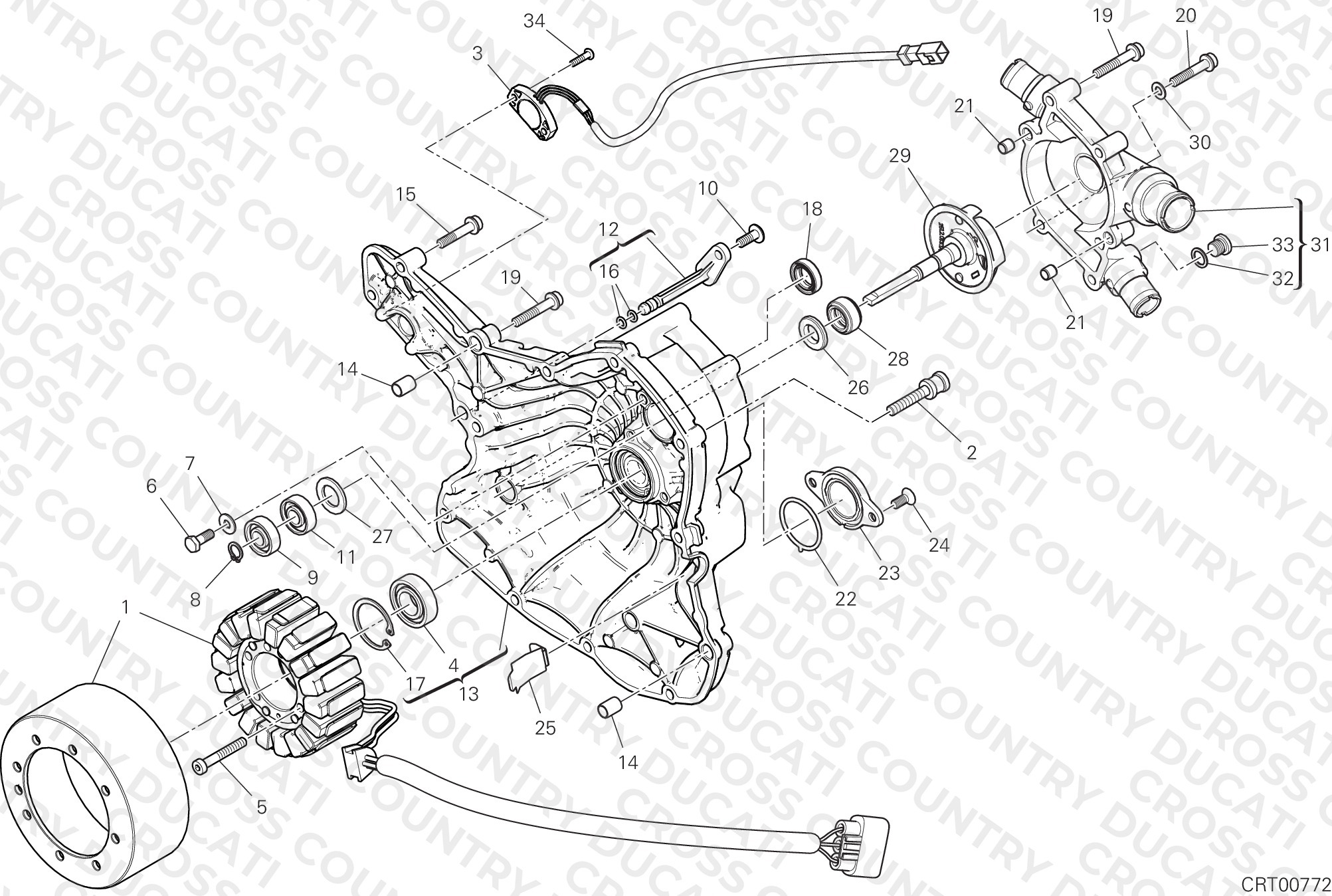 Water Pump-Altr-Side Crnkcse Cover