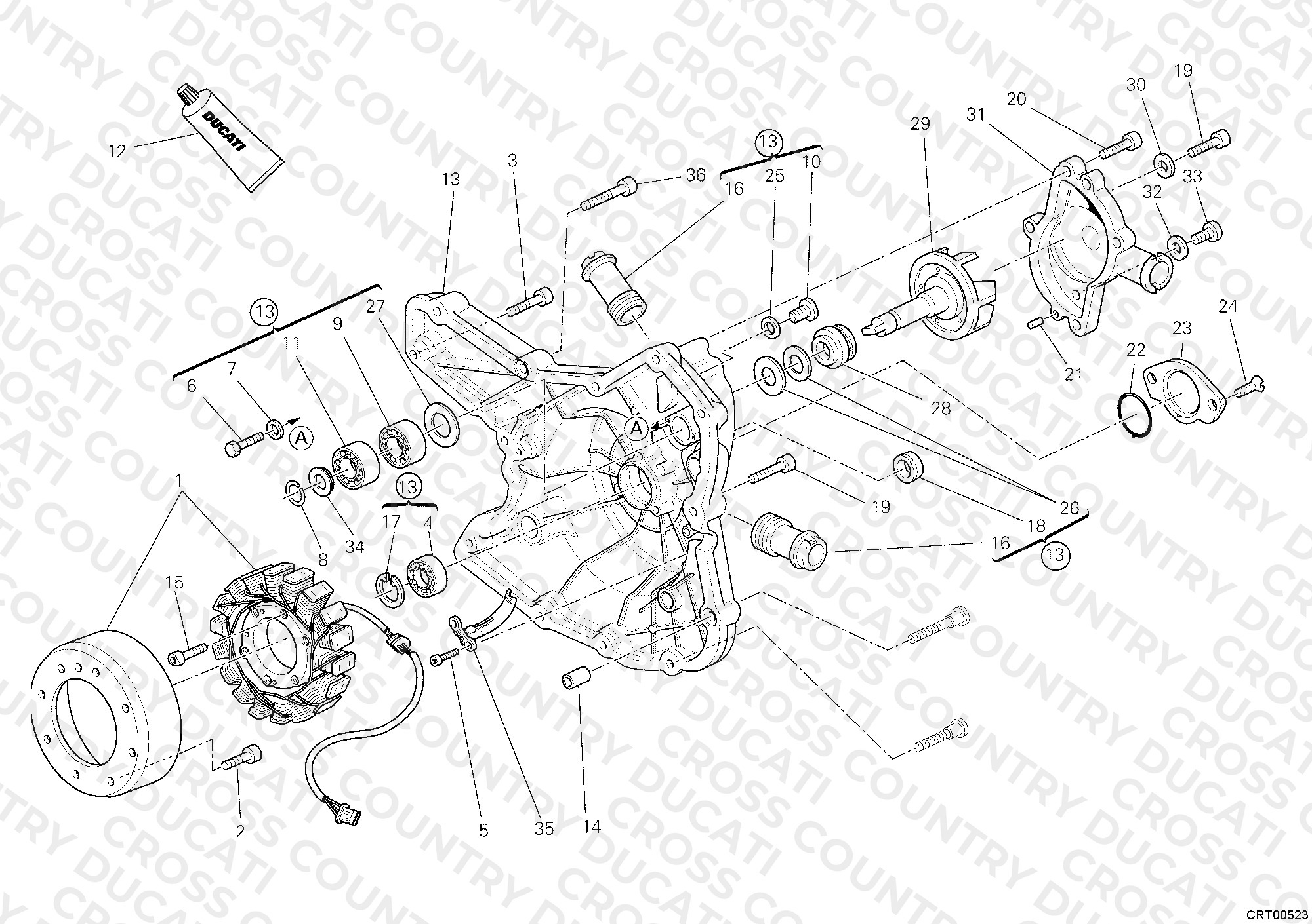 Generator Cover - Water Pump