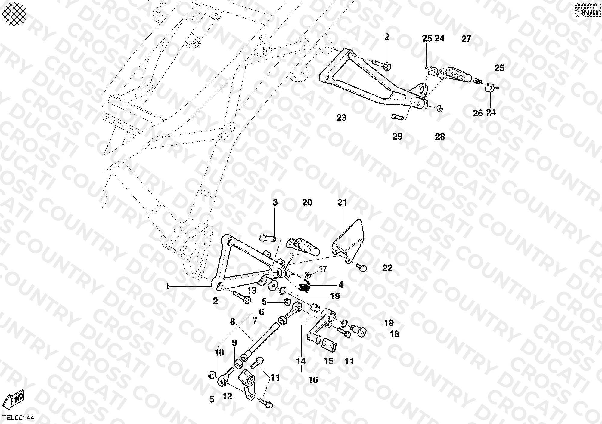 Footrests, Left