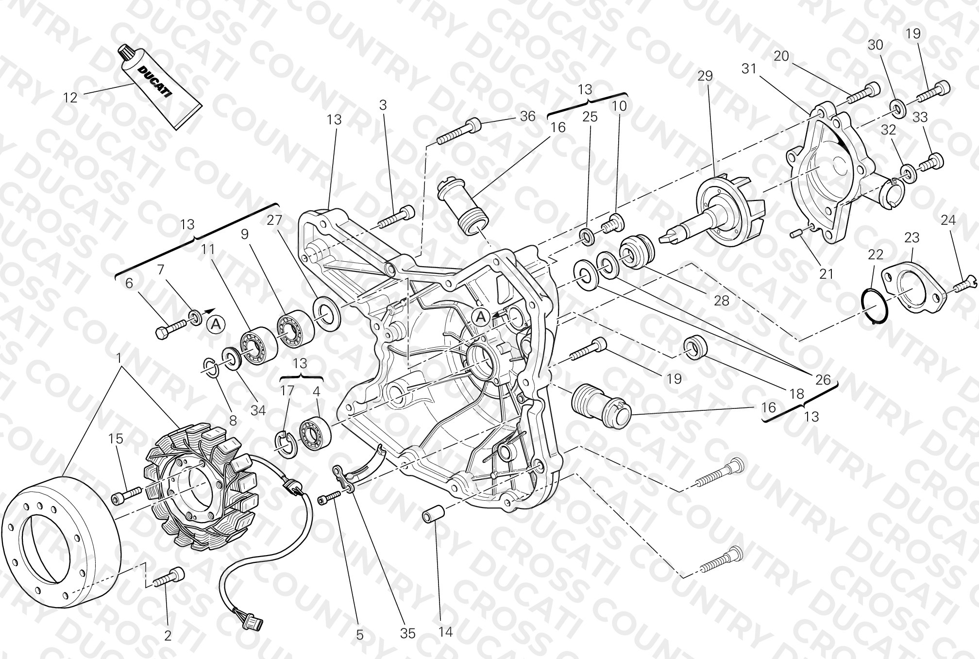 Generator Cover - Water Pump