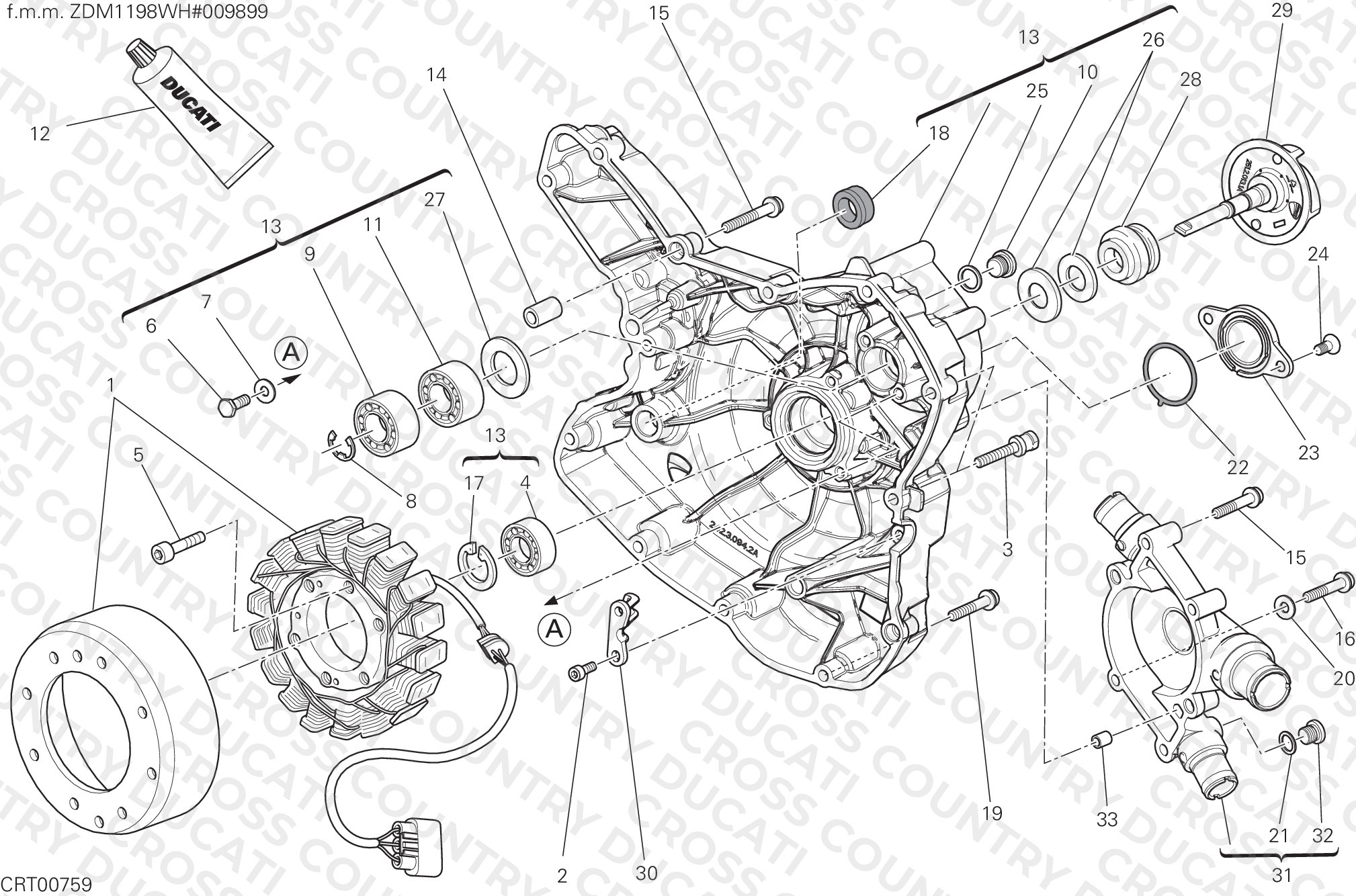 Water Pump-Altr-Side Crnkcse Cover