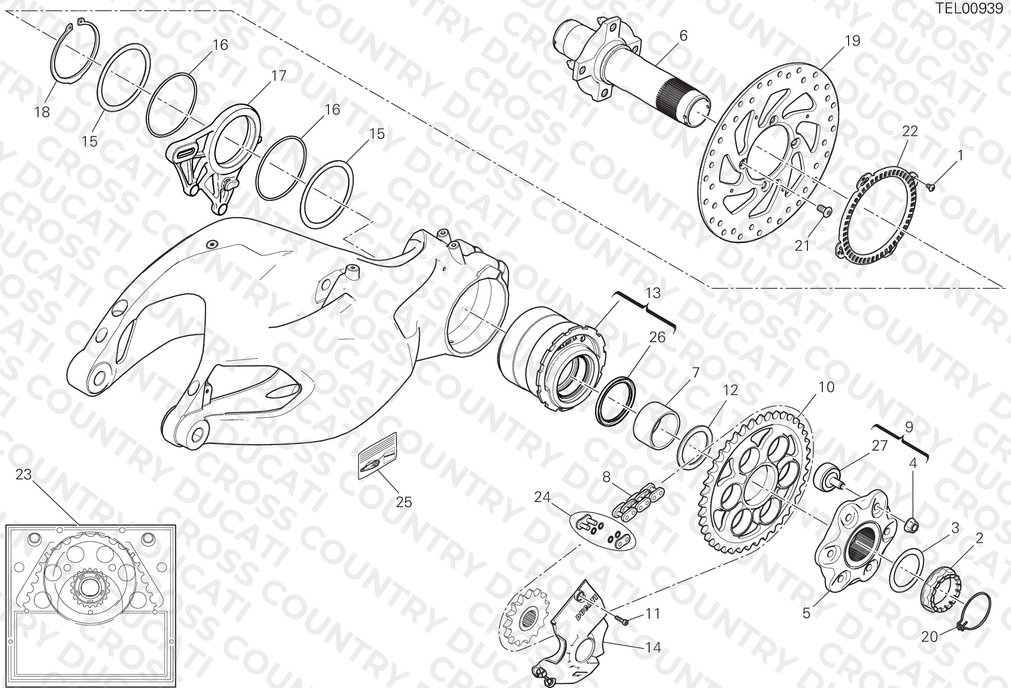 Hub, Rear Wheel