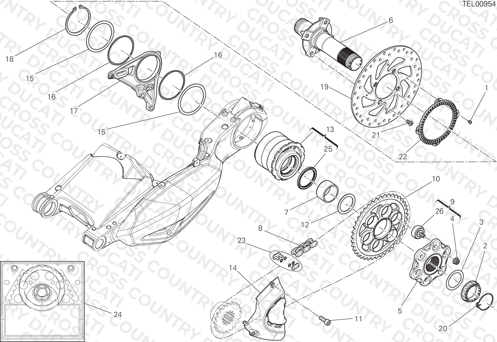Hub, Rear Wheel