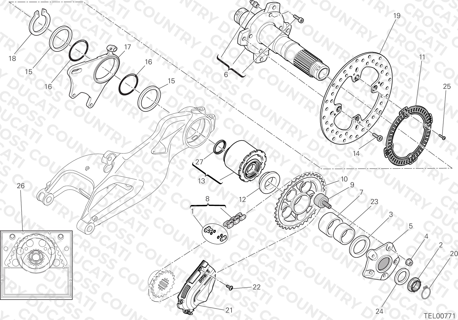 Hub, Rear Wheel
