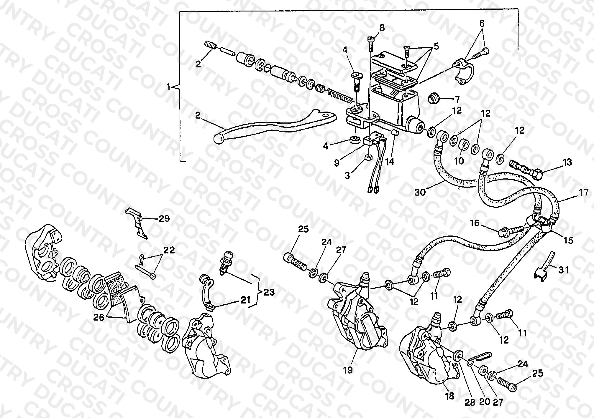 Front Brake System Double Disc