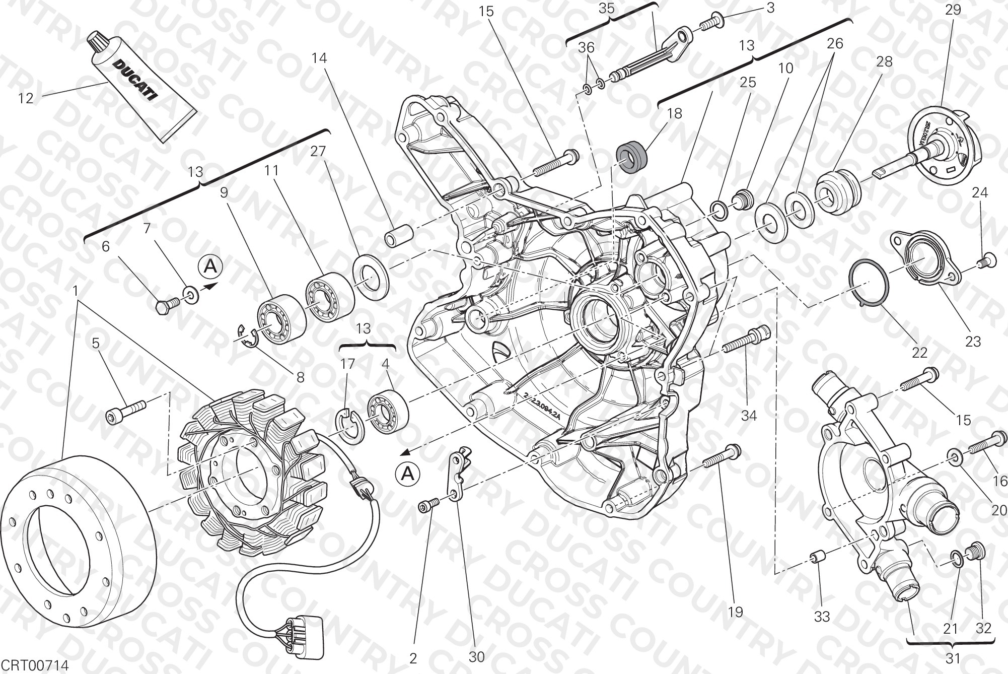 Water Pump-Altr-Side Crnkcse Cover