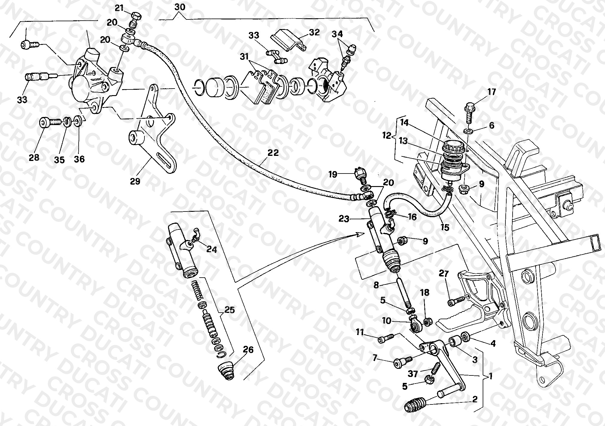 Rear Brake System MY92