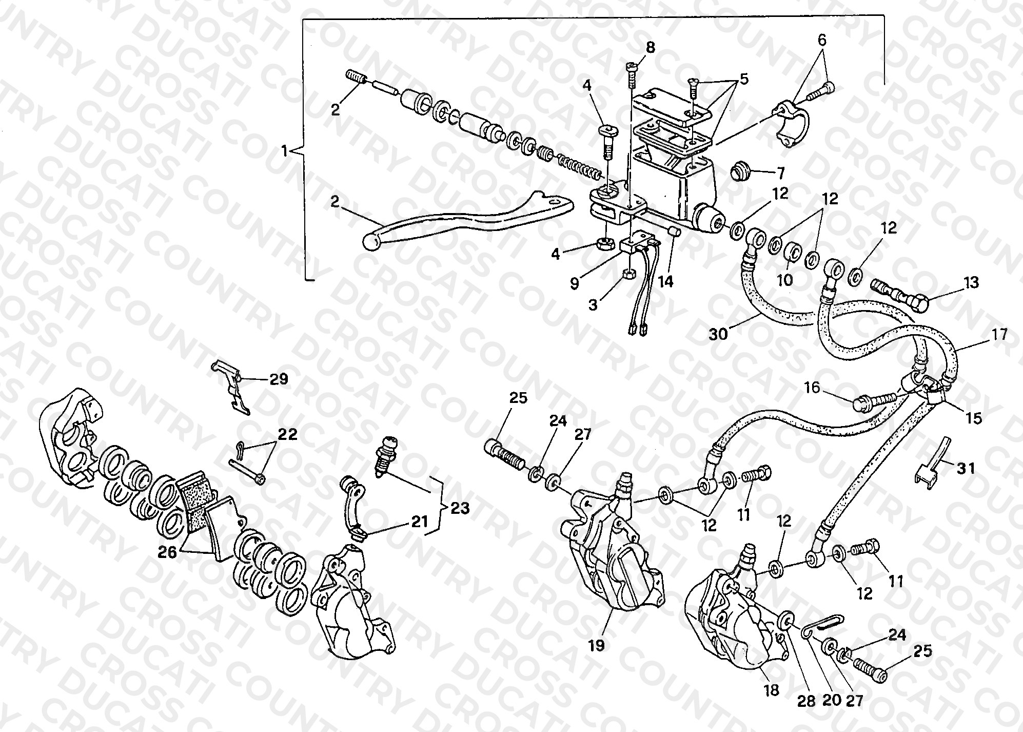 Front Brake System Double Disc