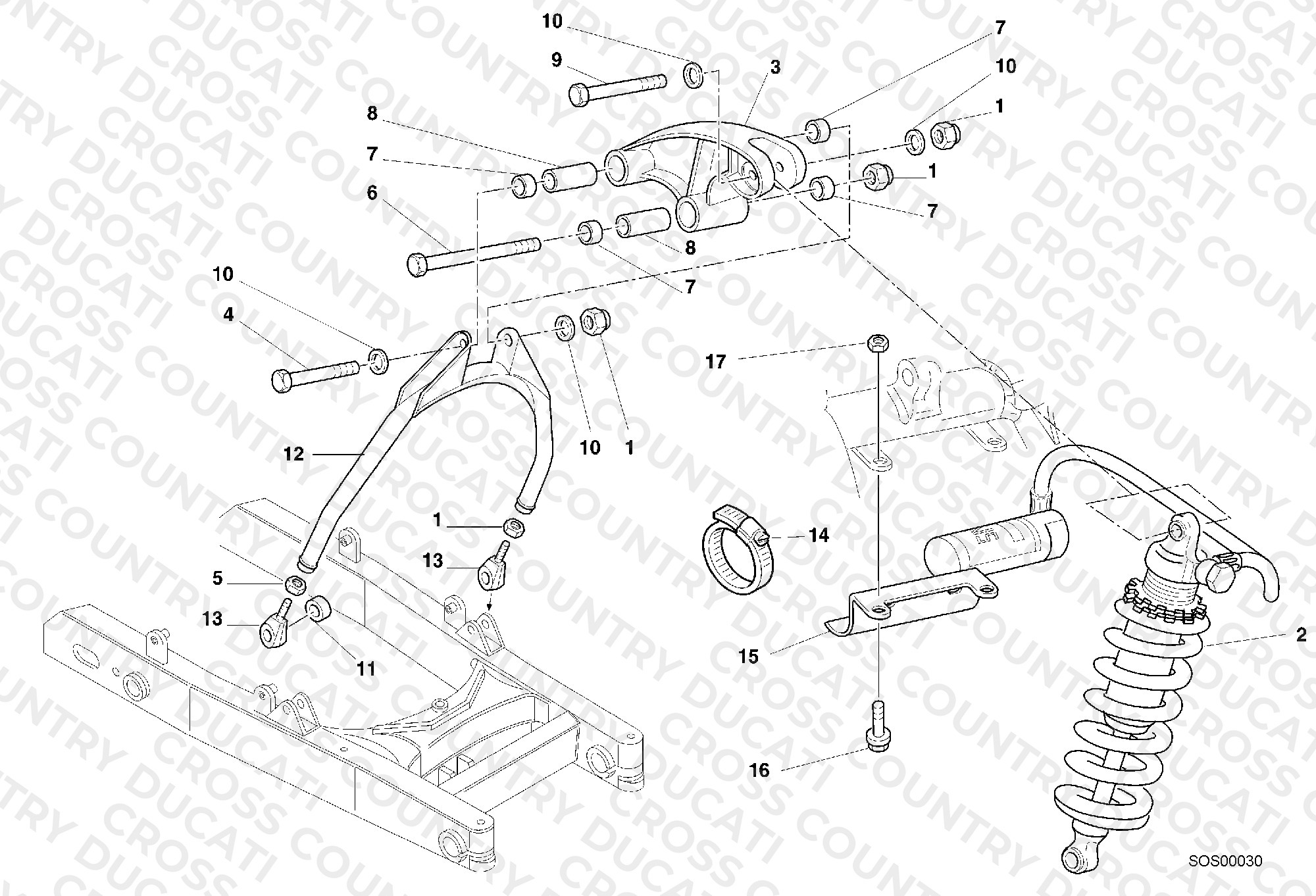 Rear Shock Absorber M900 Special