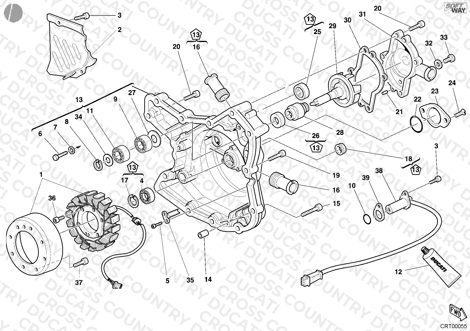 Generator Cover - Water Pump