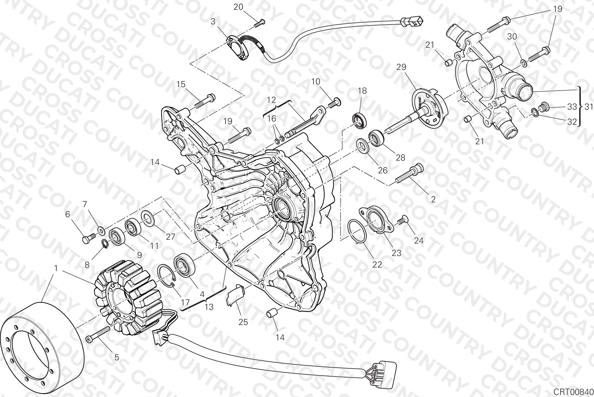 Water Pump-Altr-Side Crnkcse Cover