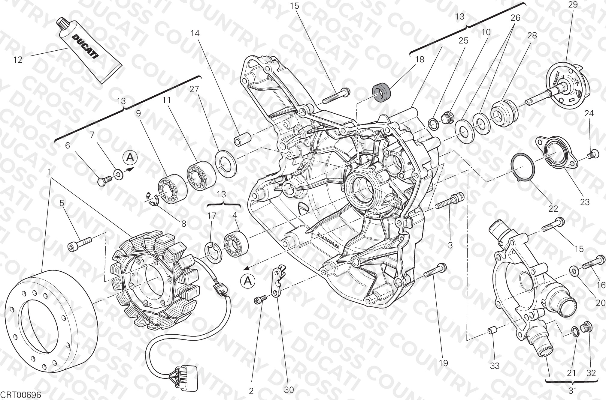 Water Pump-Altr-Side Crnkcse Cover