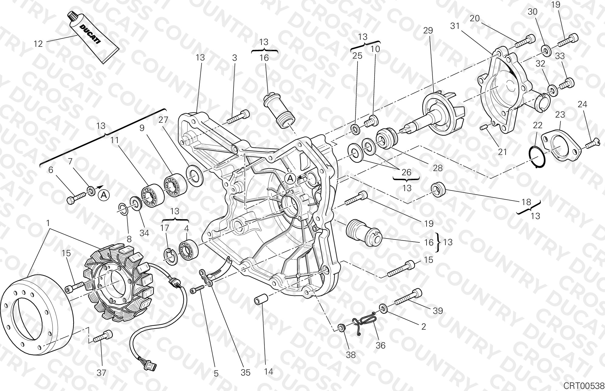 Generator Cover - Water Pump