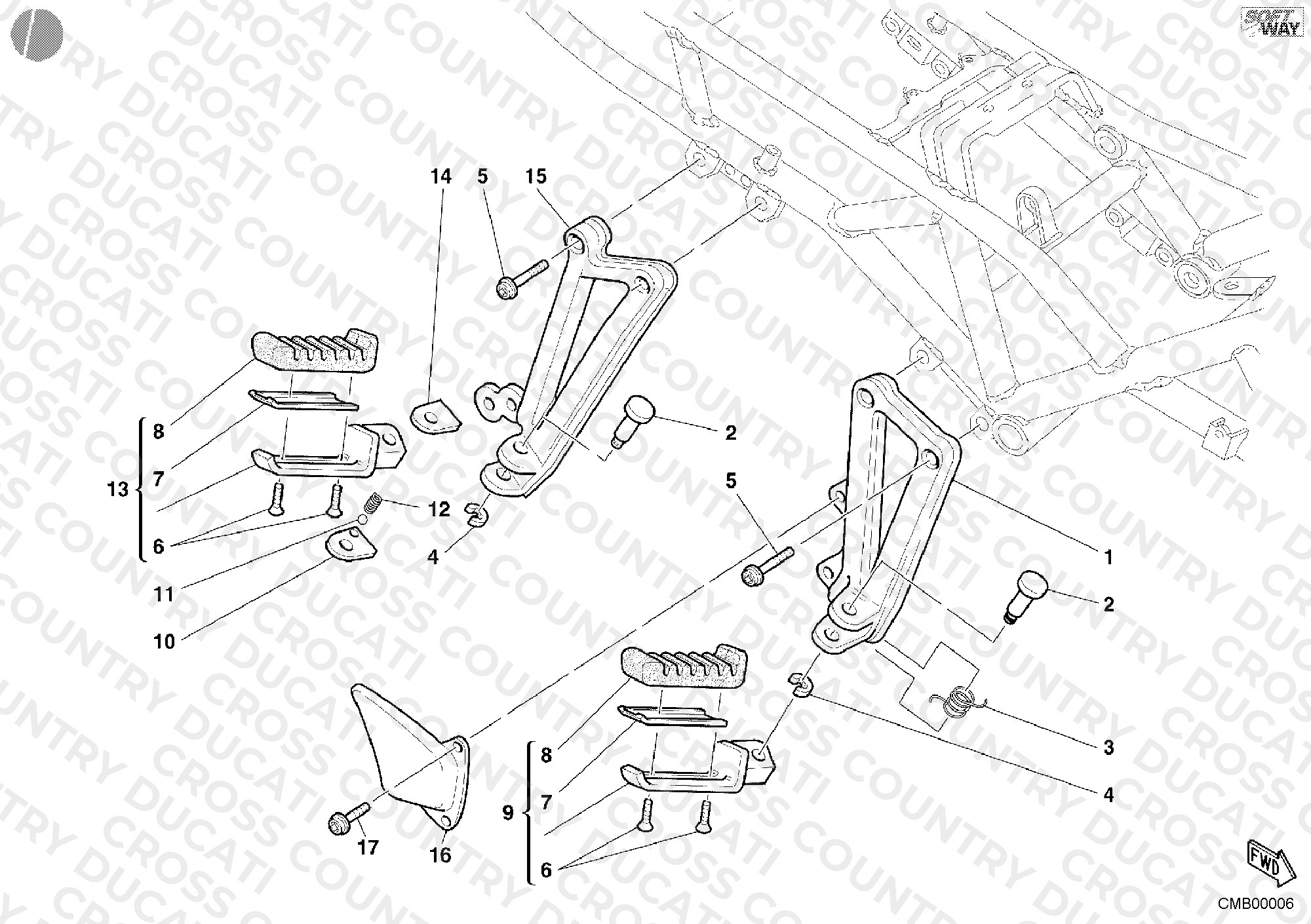 Footrests, Right