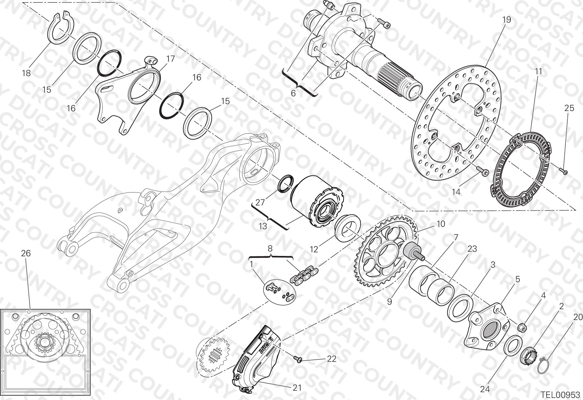 Hub, Rear Wheel
