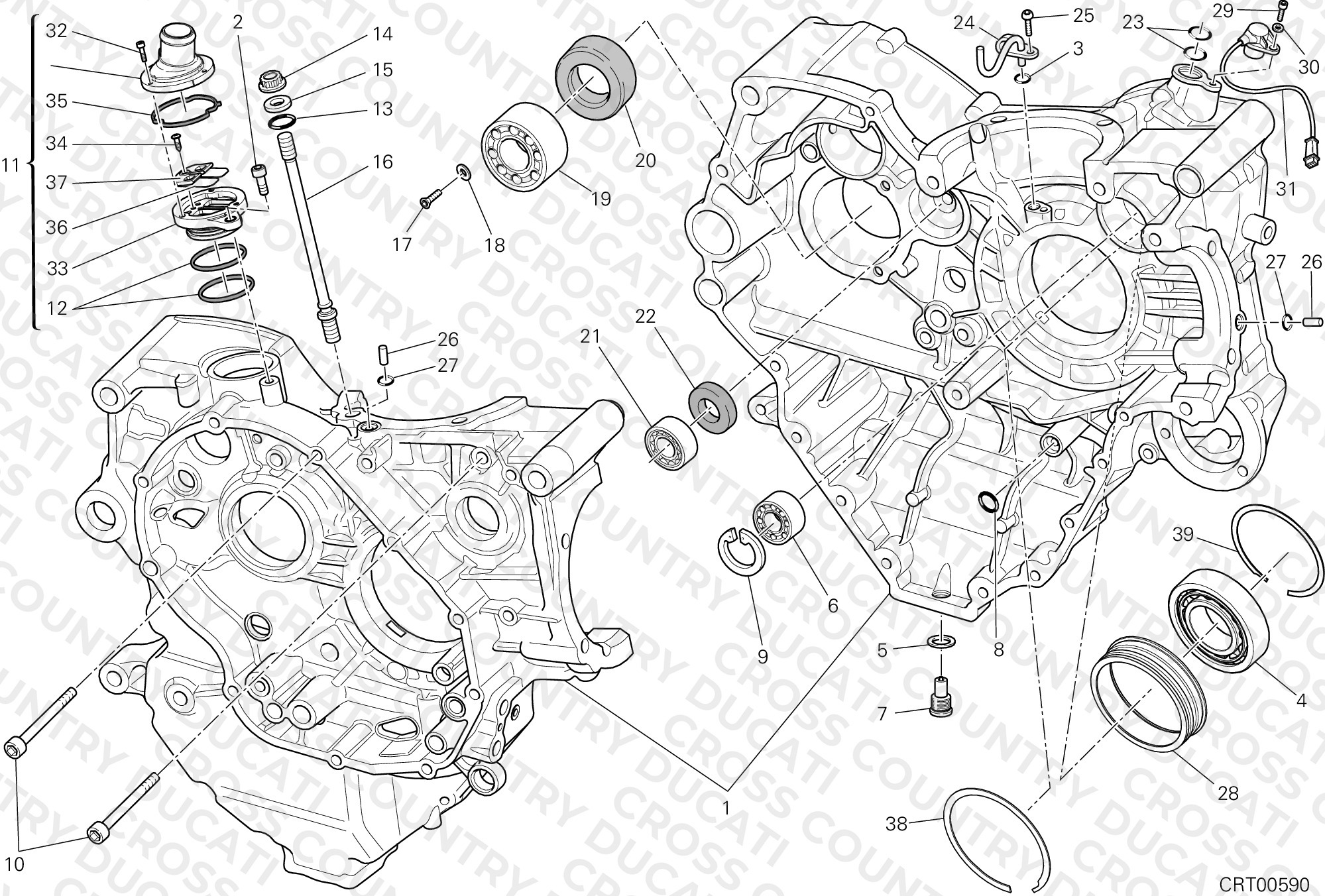 Half-Crankcases Pair