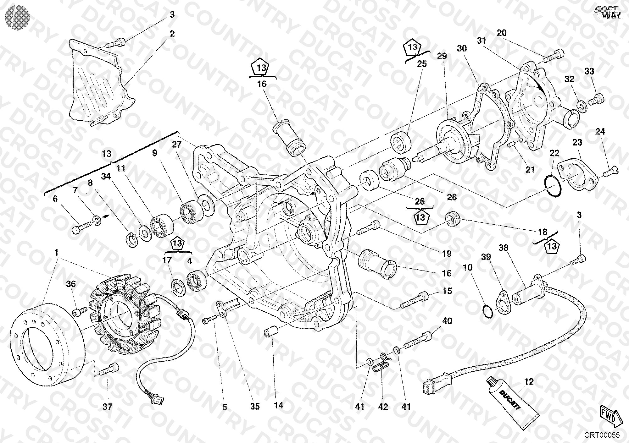 Generator Cover - Water Pump