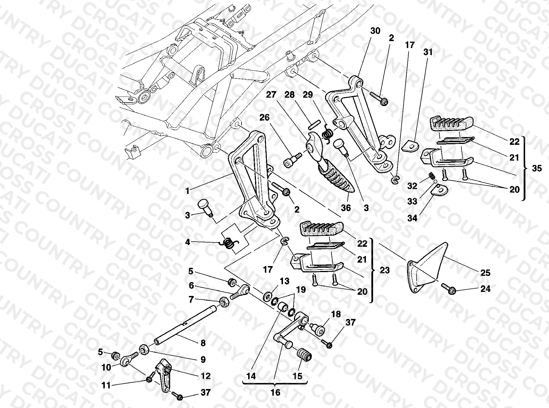 Footrests, Left