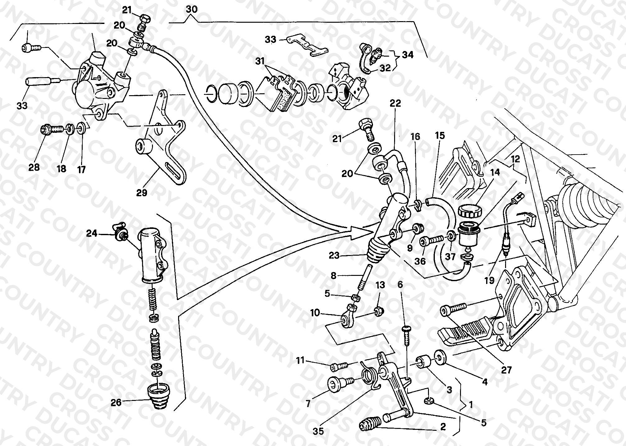 Rear Brake System Dm 001365