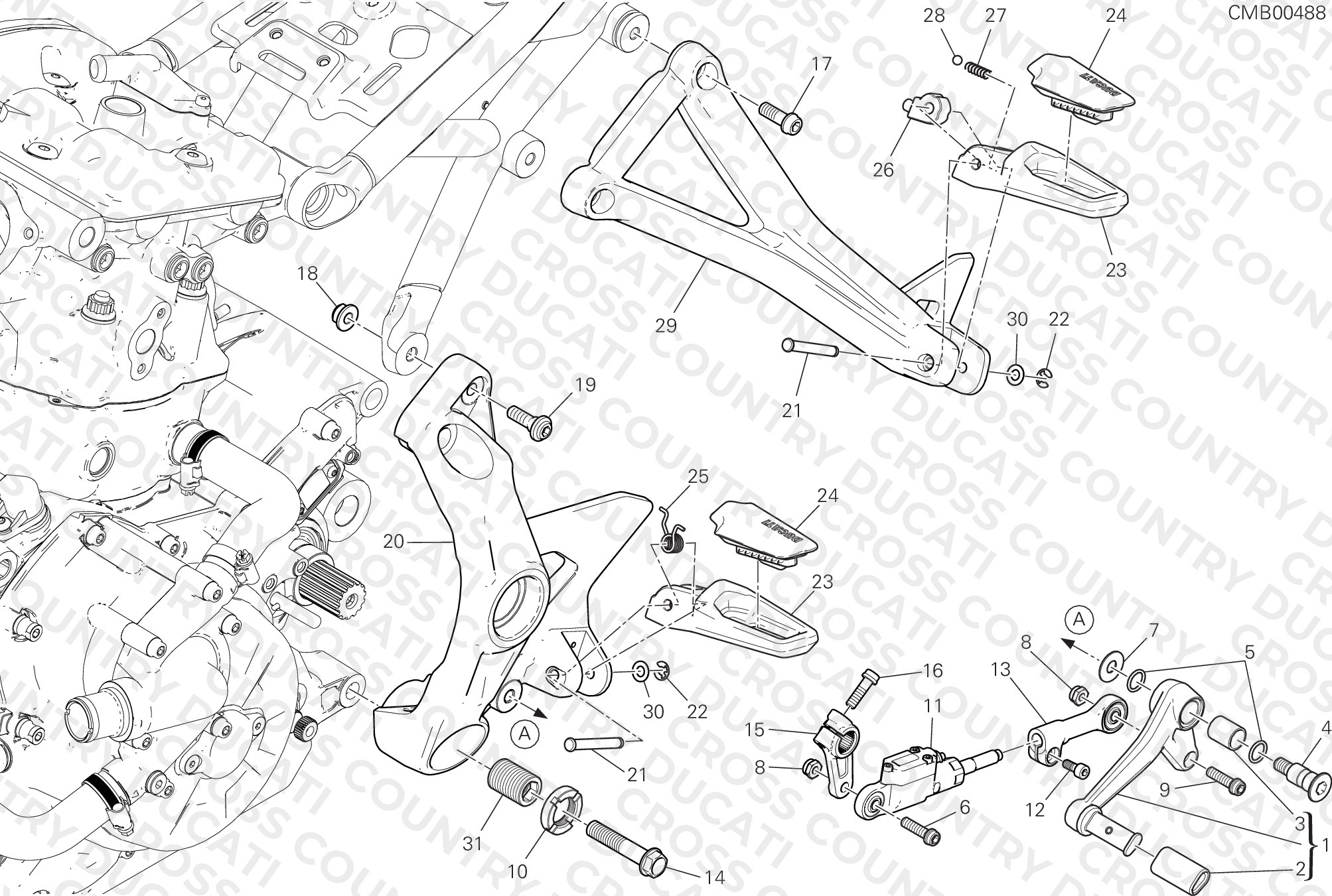Footrests, Left
