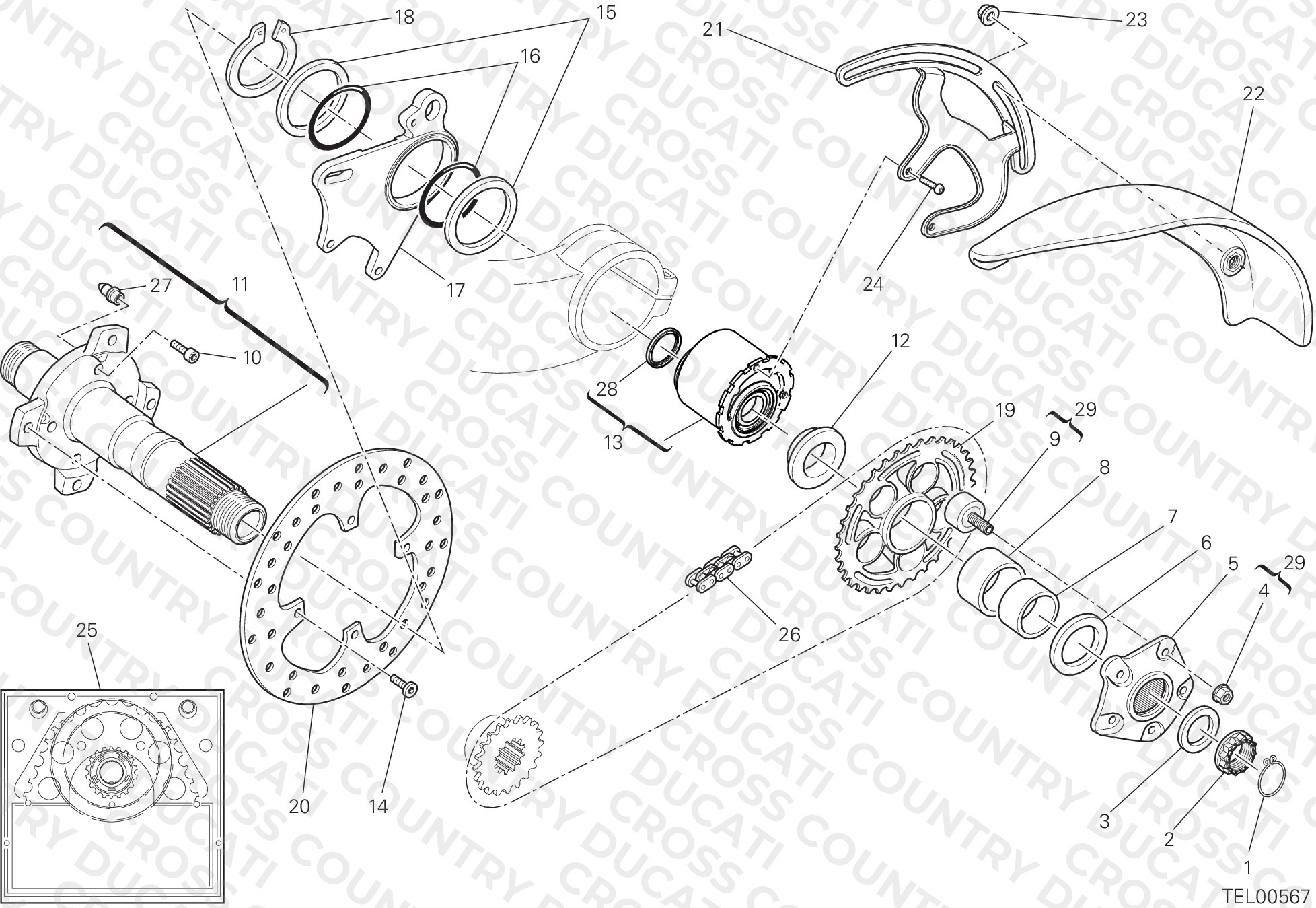 Hub, Rear Wheel