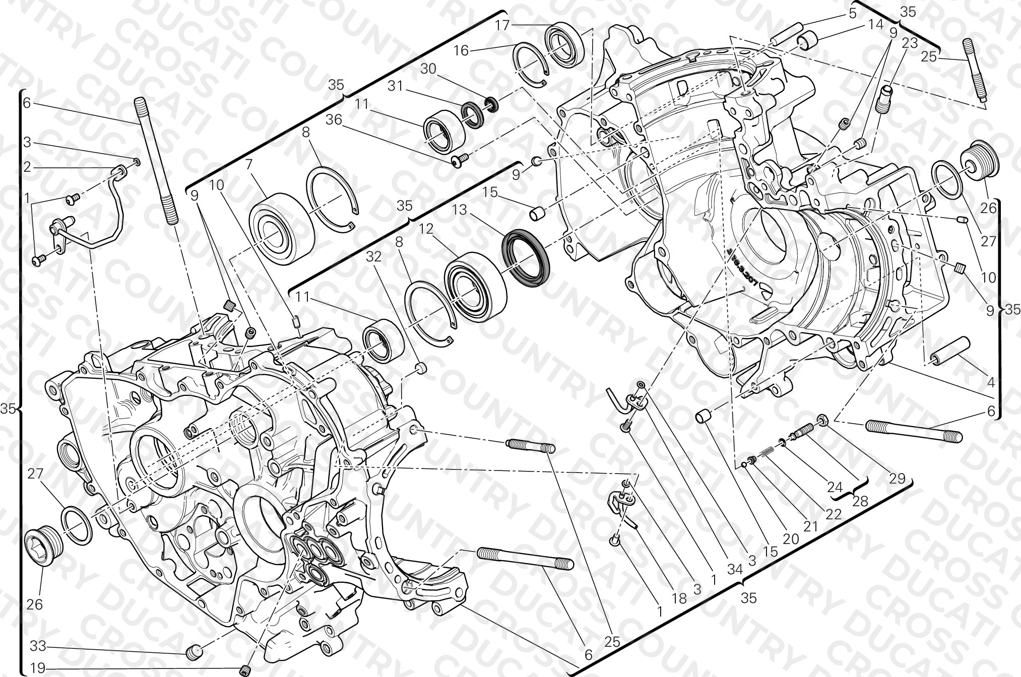 Half-Crankcases Pair